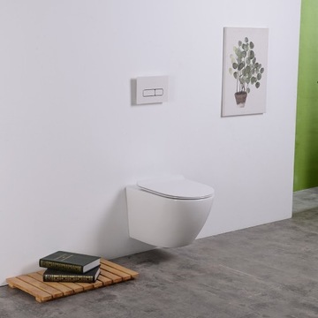 КАРКАСНОЕ СИДЕНЬЕ ДЛЯ УНИТАЗА SLIM BUTTON ARBO БЕТОННЫЙ КОМПЛЕКТ 7в1