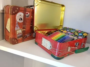 КОРОБКА МЕТАЛЛ КОНТЕЙНЕР ЧЕМОДАН 20x16x6 см