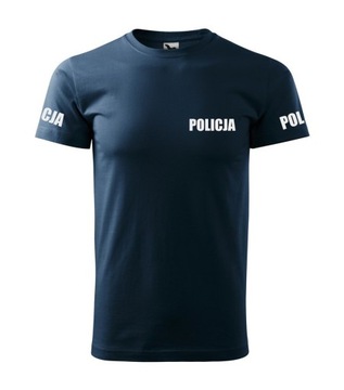 T-shirt POLICJA bawełniany ODBLASKOWA koszulka S