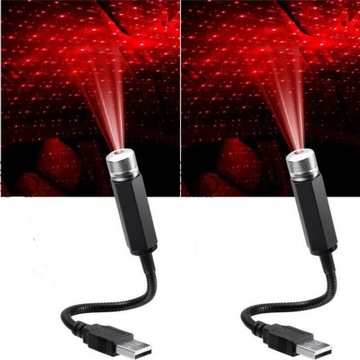 2x USB Home dach atmosfera gwieździste niebo lampa
