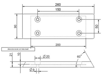 DORAZ GUMOVÉ 260X90MM