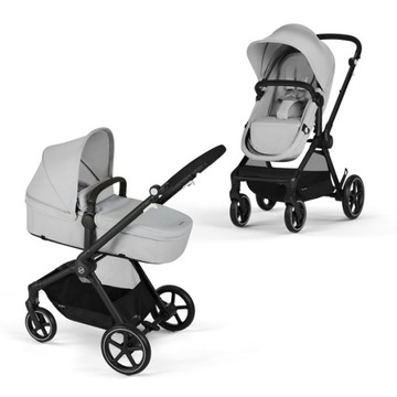 КОЛЯСКА CYBEX EOS BASIC 3В1 + АДАПТЕРЫ + СИДЕНЬЕ ATON B2 I-SIZE LAVA GREY