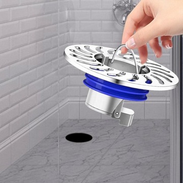 Самозакрывающийся, устойчивый к запахам трап, металлический, для кухни, серебристый.