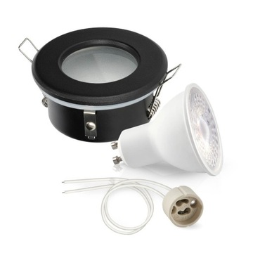 Zestaw oprawa halogenowa hermetyczna LUMO11+LED GU10 5W PREMIUM ciepłobiała