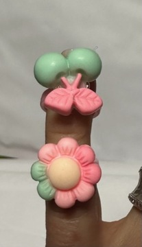 НАБОР ИЗ 9 ДЕТСКИХ КОЛЬЦ-СЕРДЦЕВ