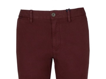 TOMMY HILFIGER spodnie męskie,chinos, bordo 33/32