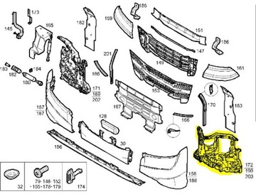 Szkielet uchwytu lampy lewy Iveco S-WAY OE 5802901196
