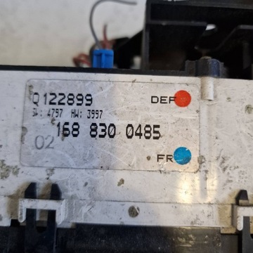 MERCEDES-BENZ A W168 1999 1688300485 PANEL KLIMATIZACE