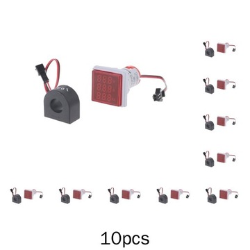 10x Kwadratowy LED Cyfrowy Miernik Napięcia Hertz