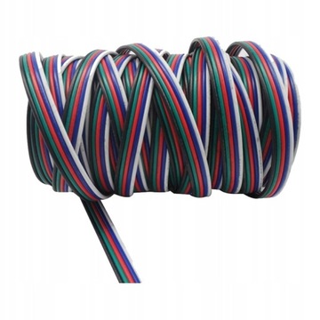 КАБЕЛЬ для светодиодных лент RGBW, 5 жил, 5х0,35, 1 м