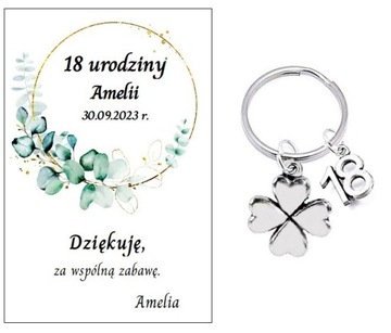 Благодарность для гостей ВОСЕМНАДЦАТЬ И БОЛЬШЕ брелок 18 ЛЕТ С ДНЕМ РОЖДЕНИЯ