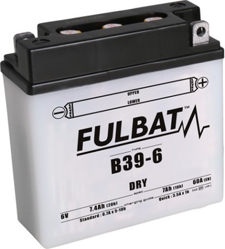 Akumulator Fulbat B39-6 DRY 6V 7.4Ah 60A