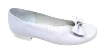 Komunijne r30 buty dziewczęce skóra balerinki MIKO
