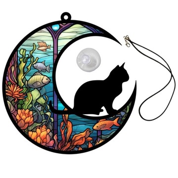 АКРИЛОВЫЙ КУЛОН ПОДВЕСНОЙ ОРНАМЕНТ CAT SUNCATCHER