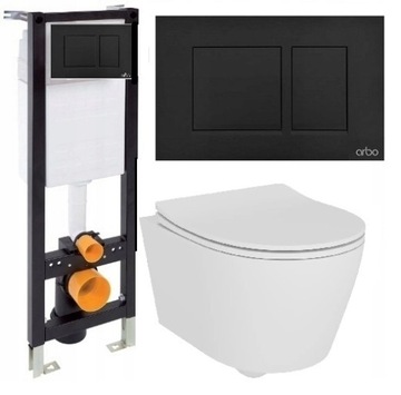 SLIM FRAME + SENSEA WC + SLIM SEAT + КНОПКА ARBO КОМПЛЕКТ ДЛЯ СКРЫТОГО МОНТАЖА 7в1