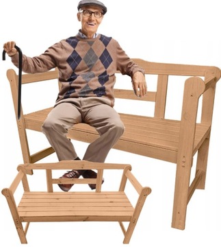 Ławka ogrodowa drewniana Kolor TEAK