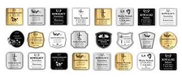 Табличка надгробная 20х20 см ТОЛЩИНА + ЛЕНТА