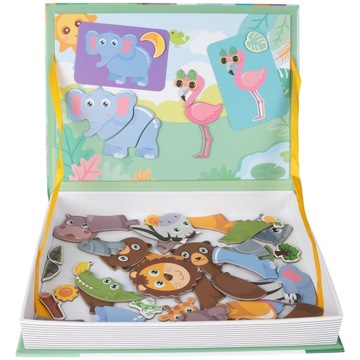 МАГНИТНЫЙ ПАЗЛ МАГНИТНЫЕ БЛОКИ ПАЗЛ ЖИВОТНЫЕ МОНТЕССОРИ