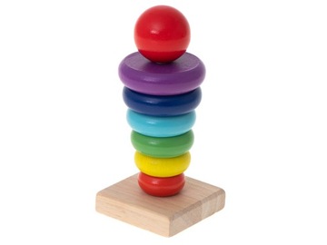 ПИРАМИДА ДЕРЕВЯННАЯ ПИРАМИДА БАШНЯ ЦВЕТНАЯ СОРТИРОВКА