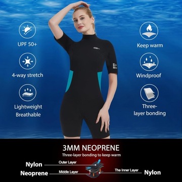 AONYIYI ЖЕНСКИЙ КОСТЮМ ИЗ НЕОПРЕНА ИЗ ПЕНЫ 3 ММ xl