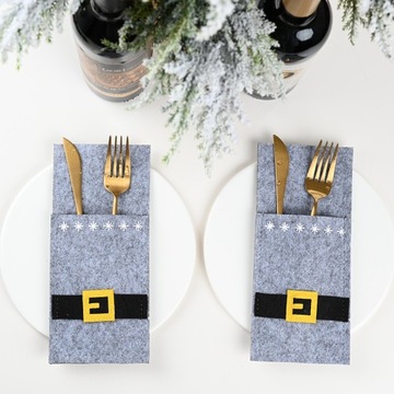 Рождественский карманный чехол для столовых приборов