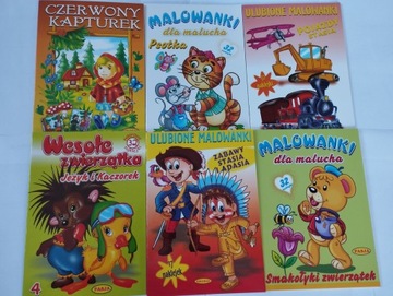 ZESTAW KOLOROWANKI Z NAKLEJKAMI Pojazdy, Smakołyki