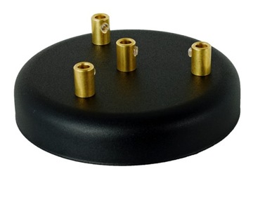 Podsufitka metalowa 4 otwory 135 mm czarna+ mosiąd