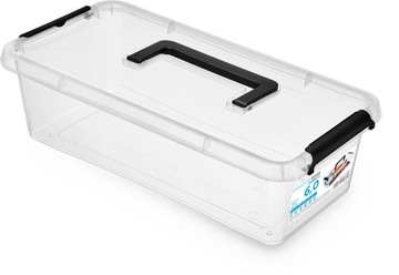 POJEMNIK PLASTIKOWY 6L ZAMYKANY BOX Z POKRYWKĄ I UCHWYTEM 40x20x11CM