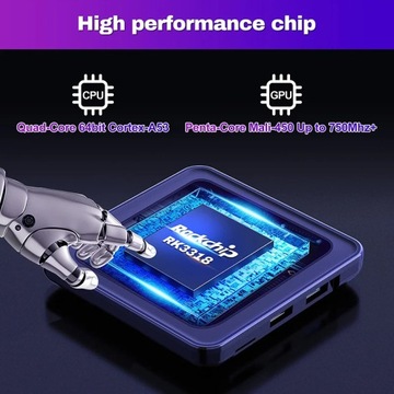 Смарт ТВ-приставка LEMFO Android 12 H96 Max RK3318 V12 телеприставка WIFI 5G H96Max