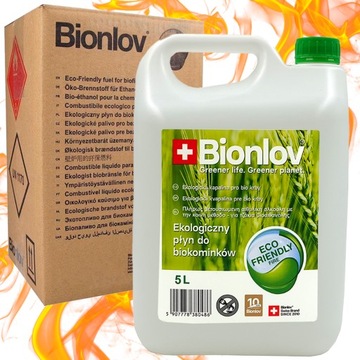 biopaliwo PREMIUM PŁYN grzewczy BIONLOV 5L biokominki DO BIOKOMINKÓW ATEST
