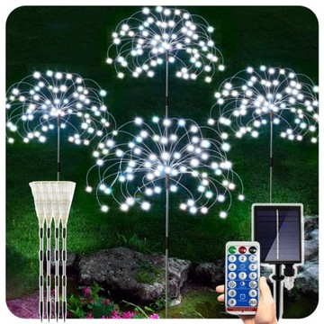 LAMPA SOLARNA LED DRZEWKO DMUCHAWIEC FAJERWERKI WIELOKOLOROWY 480LED 4SZT