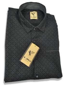 РУБАШКА МУЖСКАЯ, ЧЕРНАЯ, КОРОТКИЙ РУКАВ, SDN 854, M 39/40