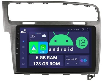 RADIO 2DIN NAWIGACJA ANDROID VOLKSWAGEN GOLF VII 6/128 GB DSP CARPLAY LTE