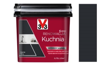 FARBA V33 EASY RENOWACJA KUCHNIA CZARNY MAT 0.75L