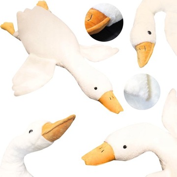 PODUSZKA MASKOTKA PLUSZAK GĘŚ KACZKA PIPA 90CM XXL PREZENT ŚWIĘTA GWIAZDKA
