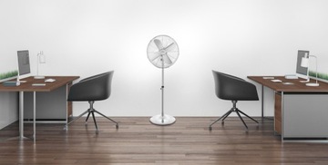 WIATRAK PODŁOGOWY STOJĄCY WENTYLATOR CHROM