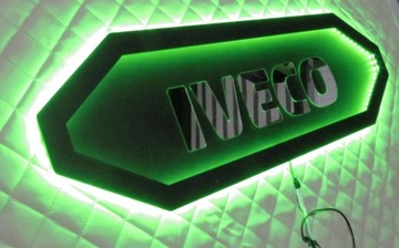 Tablica LED IVECO RGB 98x28 podświetlana MULTIKOLOR EKOSKÓRA 24v
