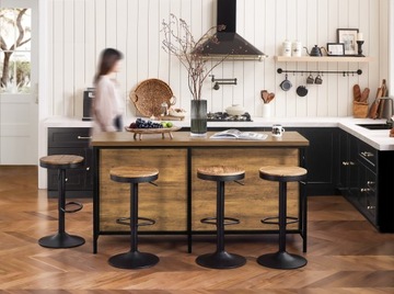 Кухонный остров Обеденный стол Industrial Барный стол для столовой KNL01-F