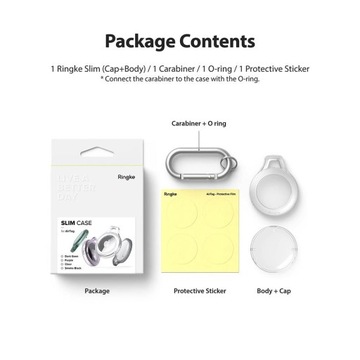 ЧЕХОЛ ДЛЯ APPLE AIRTAG RINGKE SLIM ЧЕРНЫЙ