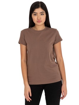 Bawełniana KOSZULKA DAMSKA T-Shirt Gładka - S