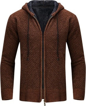 Płaszcz ciepły sweter z kapturem Bluza z dzianiny swetry wypoczynek z