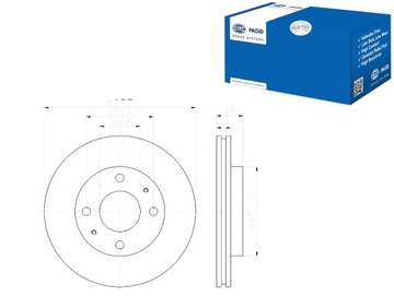 TARCZE HAMULCOWE HELLA PAGID 517122D300 517122D310