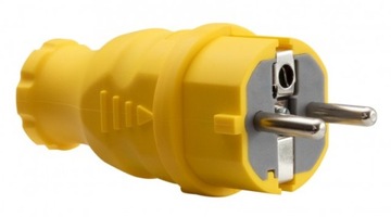 WTYCZKA GUMOWA Z UZIEMIENIEM HERMETYCZNA IP44 16A 250V ŻÓŁTA