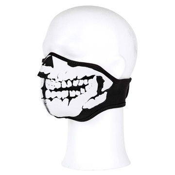 Neoprenowa maska 3D - czaszka BLACK