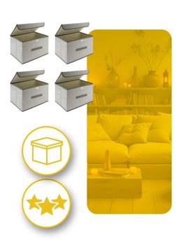 Pudełko Organizer Składany Zestaw 4 SZTUKI 40 x 25 x 25 cm