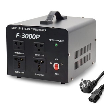 PRZETWORNICA NAPIĘCIA YINLEADER 110V/230V TRANSFORMATOR PIERŚCIENIOWY 3000W