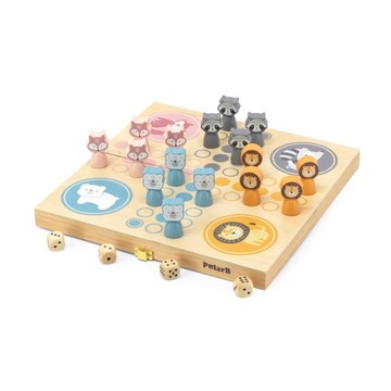 Drewniana Gra PLANSZOWA LUDO CHIŃCZYK Viga 44092 PolarB