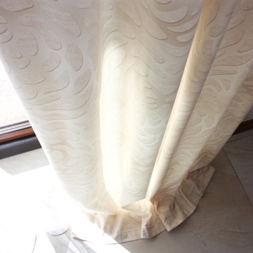 Готовая занавес к размеру бархатный принцип Природной крем природы бежевый