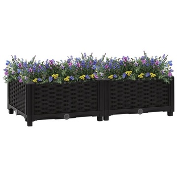 vidaXL Donica do podniesionej rabaty, 80x40x23 cm, polipropylen