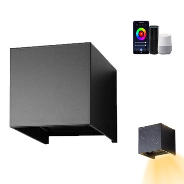 KINKIET OGRODOWY OŚWIETLENIE ZEWNĄTRZ LAMPA LOFT KONTROLA APLIKACJI IP65